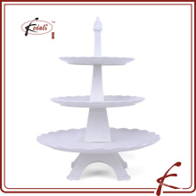 Modélisme Eiffel distinctif Support en gâteau en porcelaine durable 3-Layer